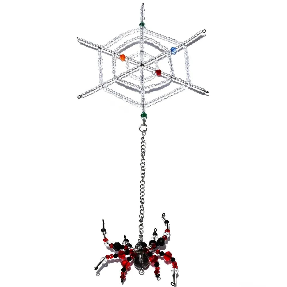 Beaded Spider Hanging Ornament – Crystal Faceted Halloween Décor Halloween Hanging Ornament Richie's Style11