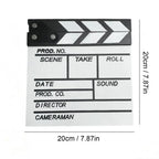 Wooden Movie Clapperboard 20x20cm – Film Slate & Prop Movie Clapperboard Richie's