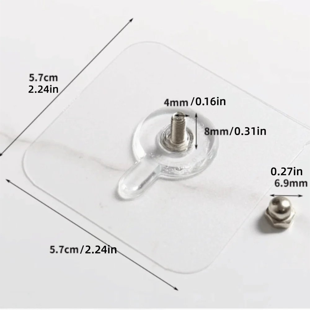 50-Pack Reusable Traceless Self-Adhesive Wall Hooks | No Drill Adhesive Wall Hooks Richie's
