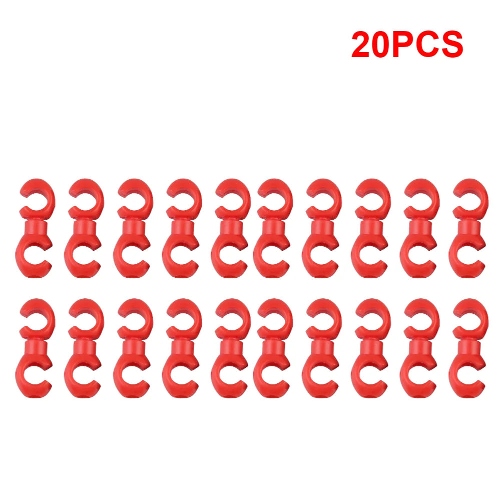 S-Style Rotatable Bike Brake Cable Clips – MTB Hose Guides Bike Cable Clips Richie's Red 20PCS