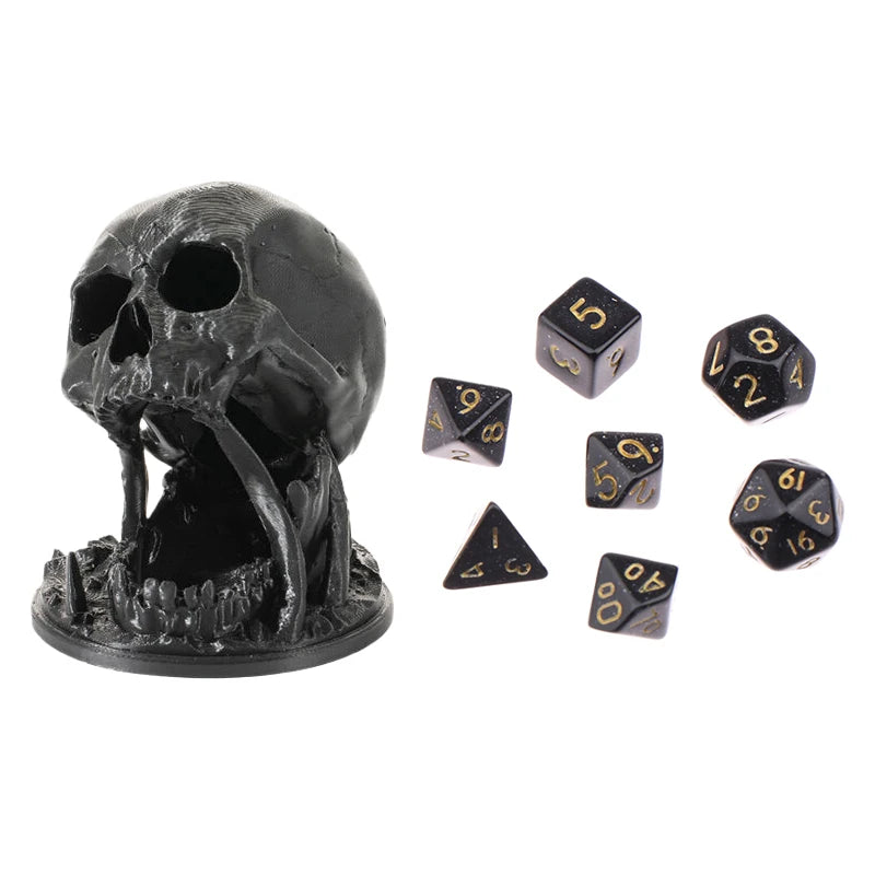Skull Dice Tower 3D Printed DND | 7-Piece D20 Dice Set Dice Tower Richie's A