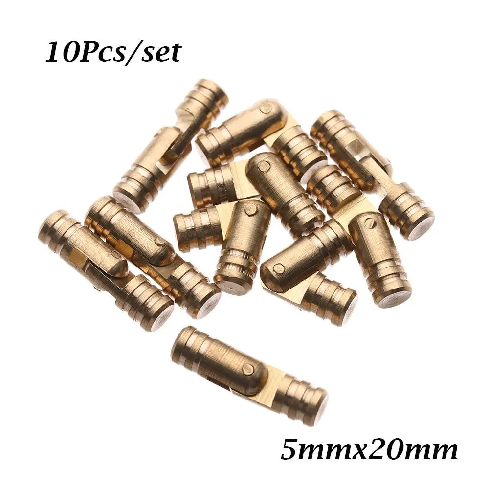 Miniature Concealed Barrel Hinges 10-Pack – Zinc Alloy Gold Barrel Hinge Richie's 5mmx20mm
