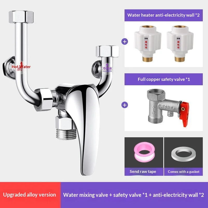Thermostatic Mixing Valve – Brass Shower Faucet Accessory Kit Thermostatic Mixing Valve Richie's Alloy Valve3