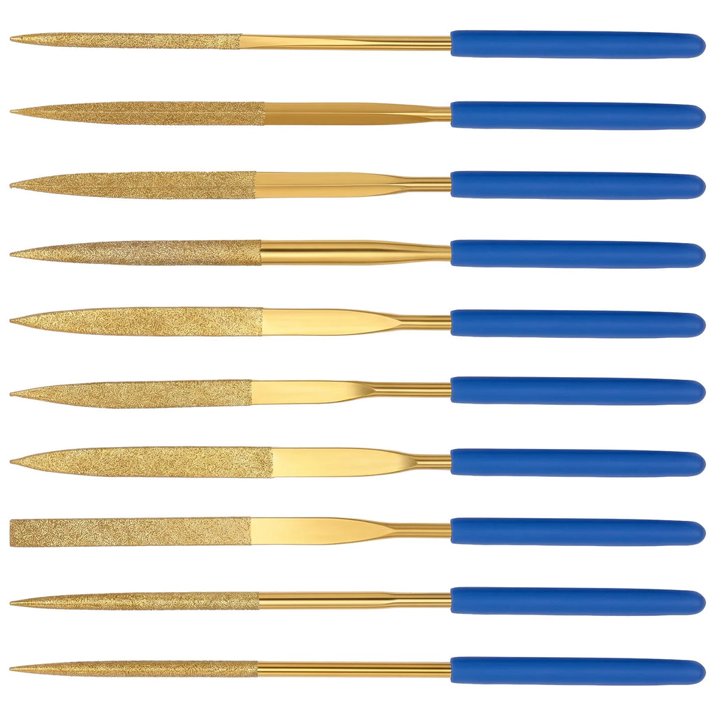 10Pc Titanium Diamond Needle File Set – Metal Glass Ceramic Needle File Set Richie's 10pcs