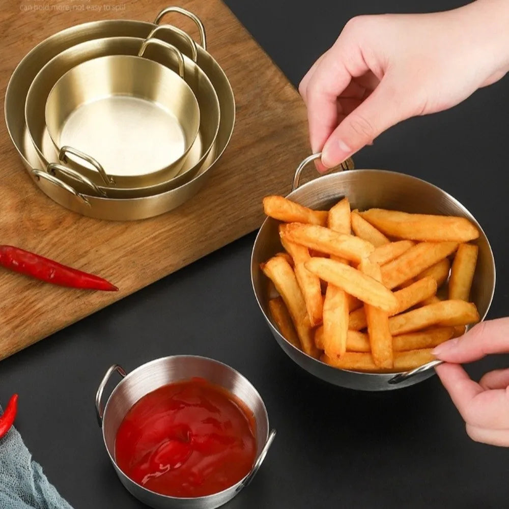 304 Stainless Steel Dual-Handle Snack & Sauce Dipping Bowl Dipping Bowl Richie's