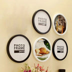 Wooden Round Picture Frame Wall Mounted Circle Photo Holder Round Picture Frame Richie's