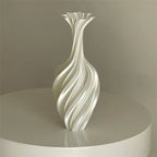 3D Printed Swirl Flower Vase | Minimalist Plastic Decor Decorative Vase Richie's