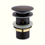 Stainless Steel Basin Drain with Pop-Up Press Stopper Basin Drain Stopper Richie's Black with holes