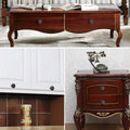 4Pcs Vintage Bronze Cabinet Knobs Retro Floral Drawer Pulls Cabinet Knobs Richie's Default Title