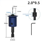 6.35mm Hex Shank Countersink Drill Bit – Adjustable Depth Stop Countersink Drill Bit Richie's 2x9.5mm