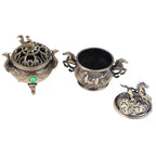 Chinese Style Alloy Incense Burner Bowl with Handle | Yoga Decor Incense Burner Richie's