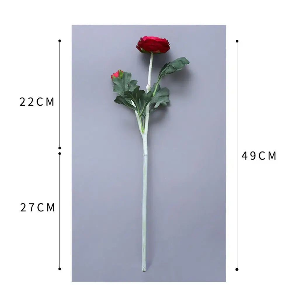 2-Head Artificial Silk Peony Flower Stem – Realistic Faux Bloom Artificial Silk Flower Richie's
