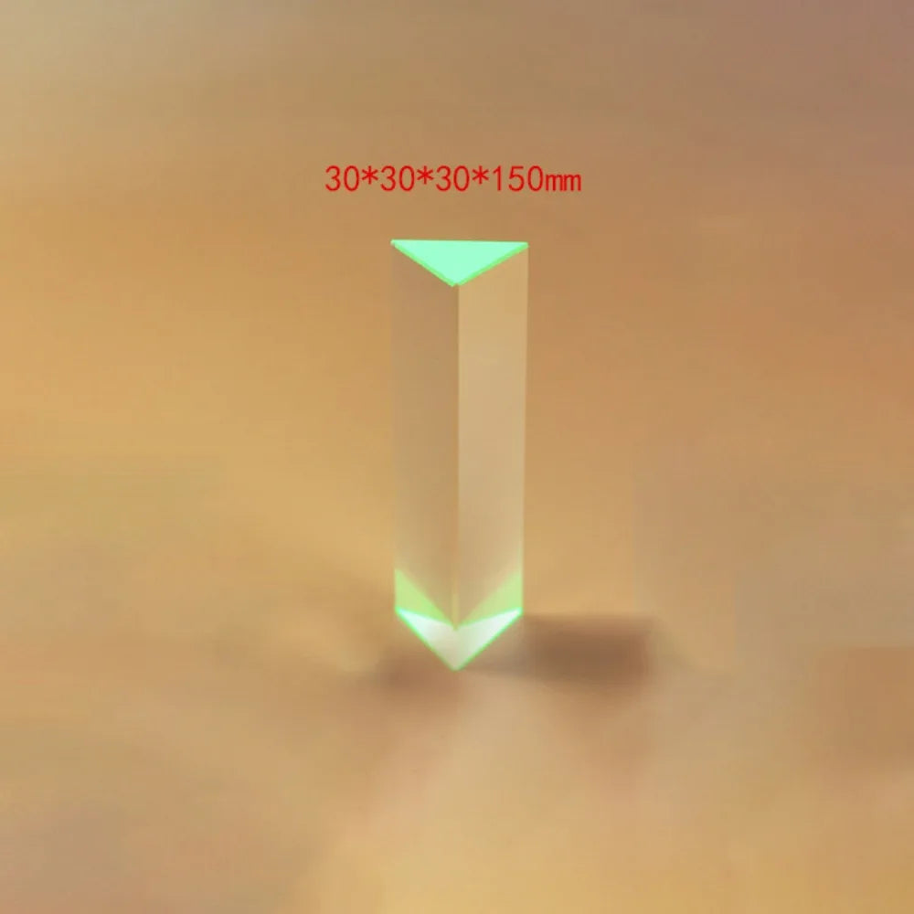 K9 Crystal Triangular Prism – Rainbow Optical Refraction Glass Optical Glass Prism Richie's Height- 15cm