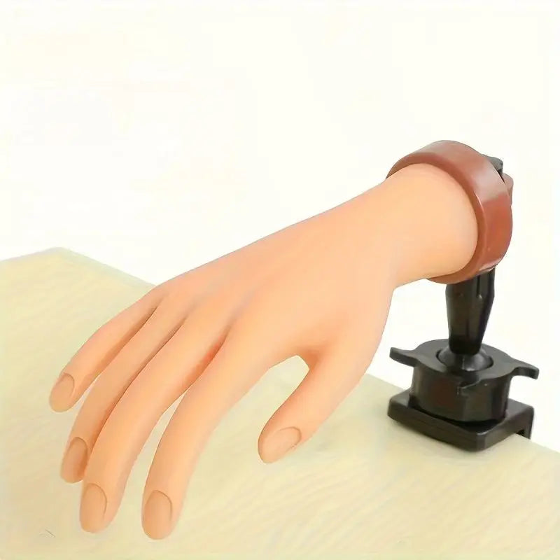 Practice Nail Hand with Desktop Bracket | Mannequin Training Nail Practice Hand Richie's