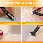 5-in-1 Silicone Caulking Tool Kit with 5 Scraper Heads Caulking Tool Kit Richie's