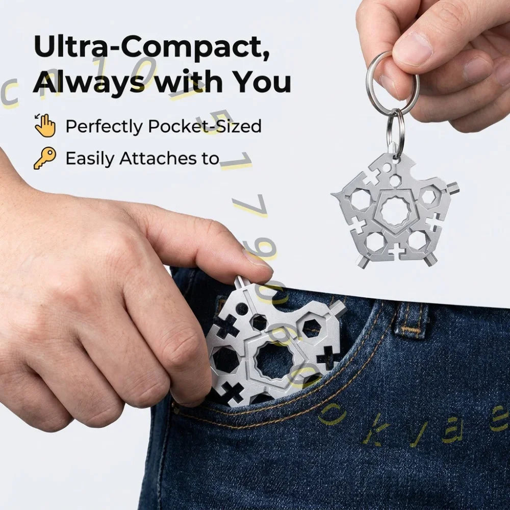 23-in-1 Snowflake Multi-Tool EDC Stainless Steel Wrench Screwdriver EDC Multi-Tool Richie's