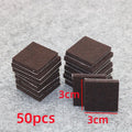 Felt Chair Leg Pads 5mm Self-Adhesive Floor Scratch Protectors Furniture Leg Pads Richie's Black Square 3cm50pc