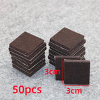 Felt Chair Leg Pads 5mm Self-Adhesive Floor Scratch Protectors Furniture Leg Pads Richie's Black Square 3cm50pc