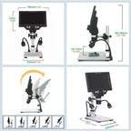 7" HD LCD Digital Microscope 12MP 1200X – Soldering & Repair Digital Microscope Richie's