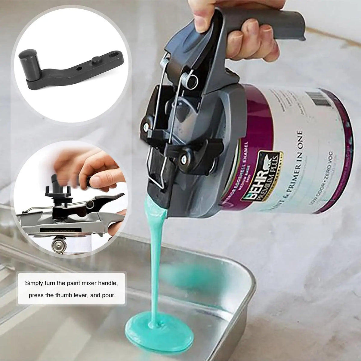 Universal Gallon Paint Can Lid – Mixer, Dispenser & Pourer Paint Can Accessory Richie's