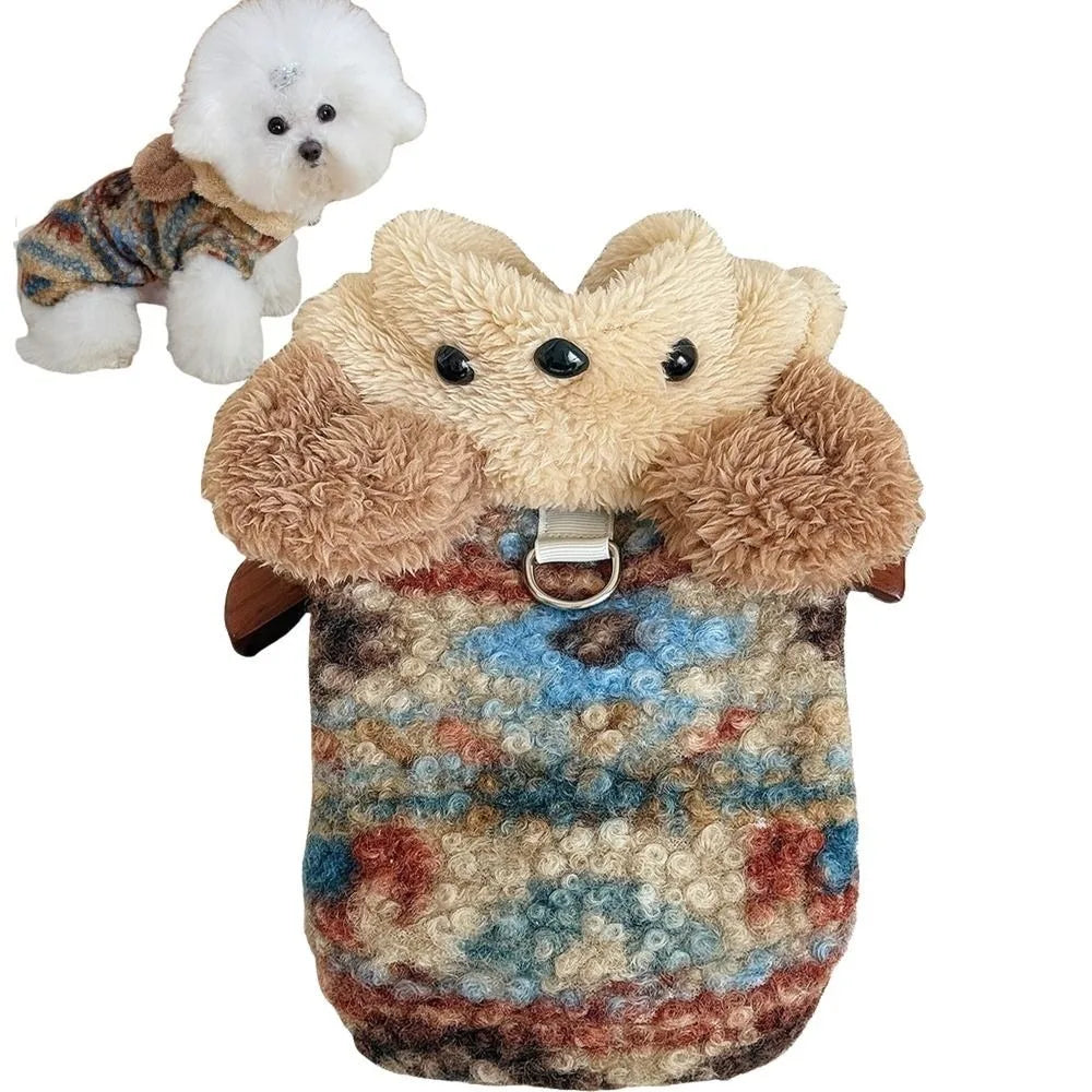 Cute Bear Dog Winter Coat – Warm Vest Jacket for Small Pets Pet Dog Coat Richie's S-