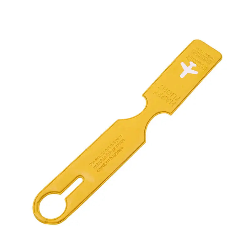 PVC Luggage Tag Holder – Suitcase ID Baggage Label Cover Luggage Tag Holder Richie's Yellow