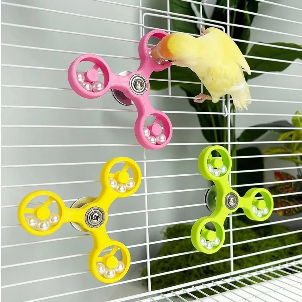 Rotating Spinner Wheel Bird Toy – Parrots, Cockatiels & Budgies Bird Enrichment Toy Richie's