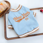 Denim Dog & Cat Baseball Shirt – Breathable Sports Vest Pet Apparel Richie's Blue XS