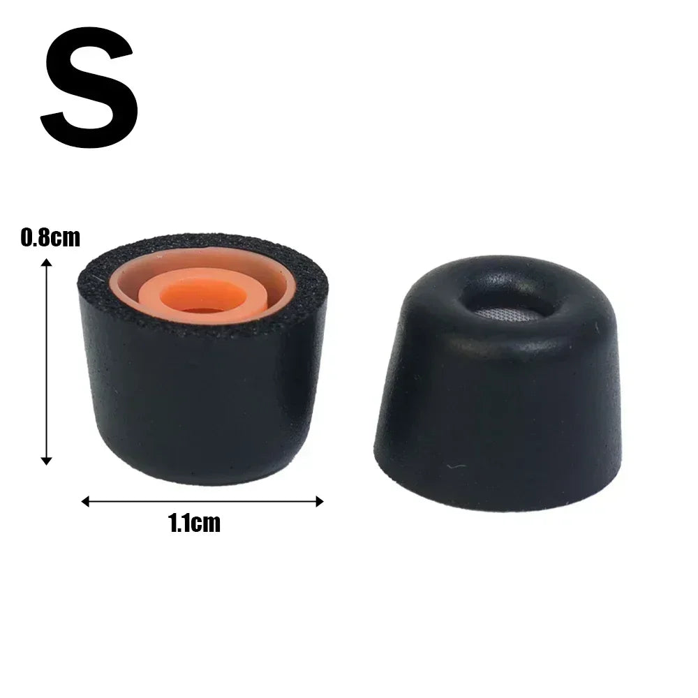 Memory Foam Eartips for Sony WF-1000XM5 – S/M/L Replacement Earphone Eartips Richie's Black S
