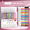 24-Color Glitter Gel Pen Set | 1.0mm Neon Ink for Coloring Glitter Gel Pen Set Richie's 1 box