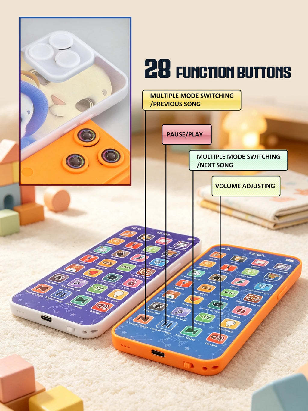 Kids' Smart Educational Toy Smartphone Ages 3–6 | Gift Idea Educational Toy Phone Richie's