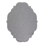 Cotton Linen Embroidered Placemats 45×35cm Anti-Slip Dining Linen Placemats Richie's Dark Grey L