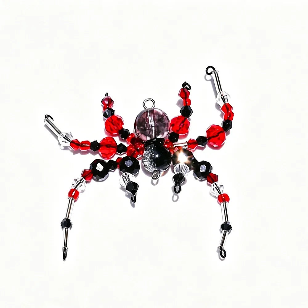 Beaded Spider Hanging Ornament – Crystal Faceted Halloween Décor Halloween Hanging Ornament Richie's Style5