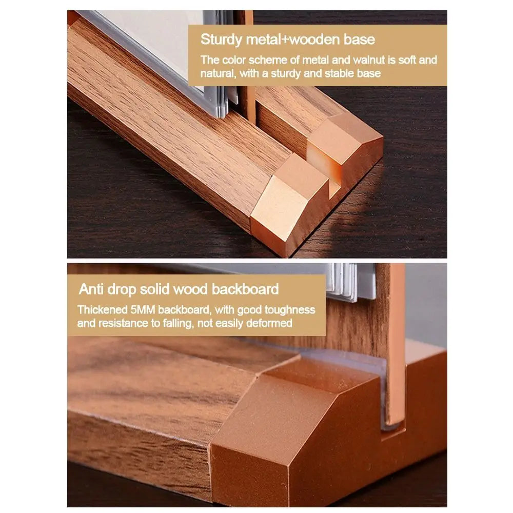 Wooden T-Shape Desktop Display Stand Menu Binder A4 A5 A6 Desktop Display Stand Richie's