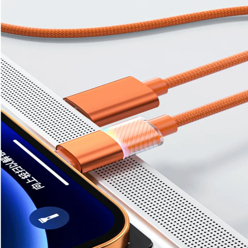 100W Fast Charging Braided USB-A to USB-C Cable 0.3m USB Charging Cable Richie's