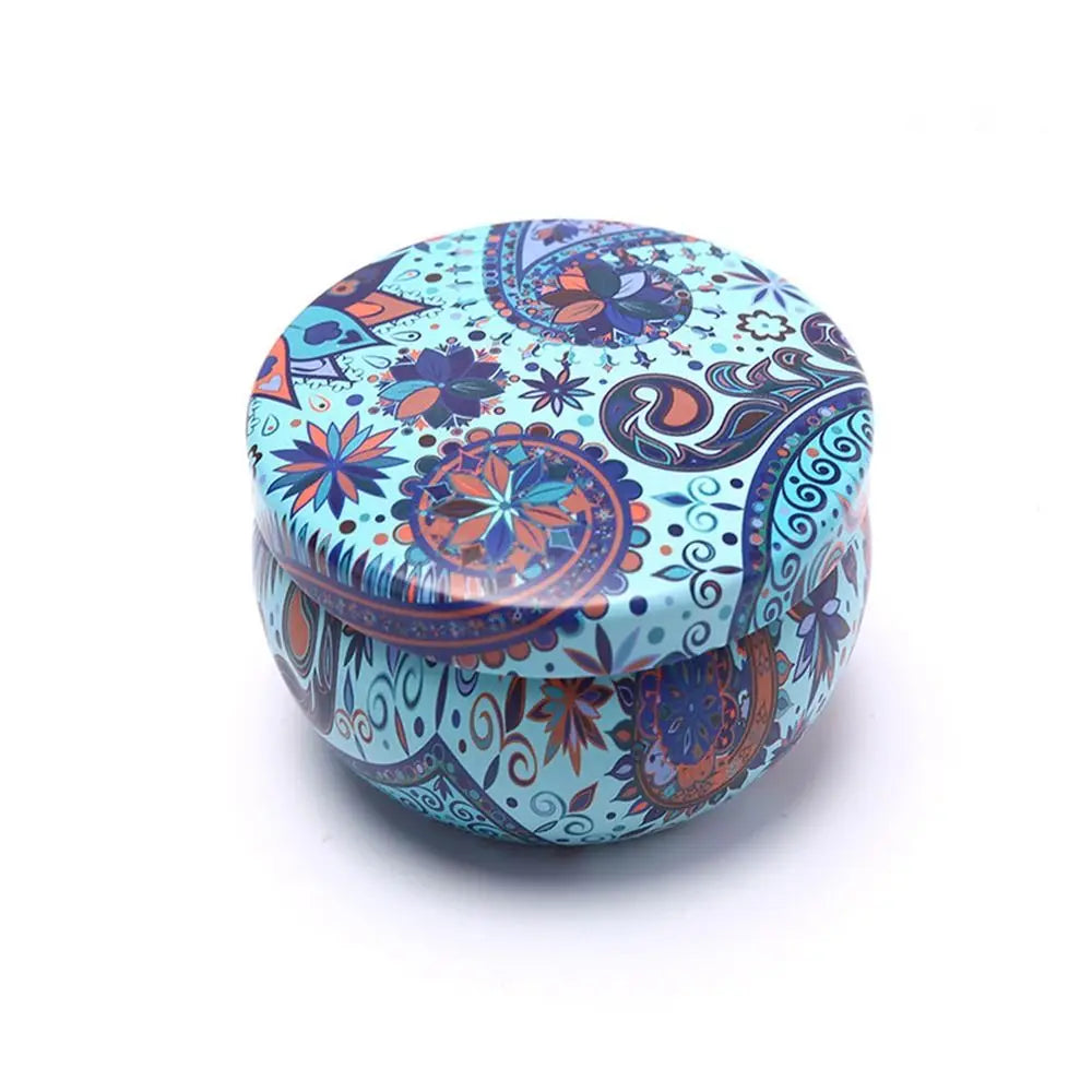Retro Floral Tin Can 4oz – Tea, Candy & Sweet Storage Box Tin Storage Box Richie's 2