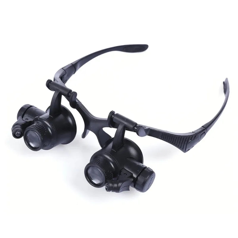 LED Head-Mounted Magnifier Loupe 10X–25X Jeweler Repair Tool Head Magnifier Loupe Richie's Default Title