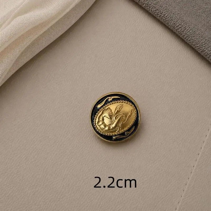 Eye-Shaped Shank Button – Creative Alloy Sweater Accessory