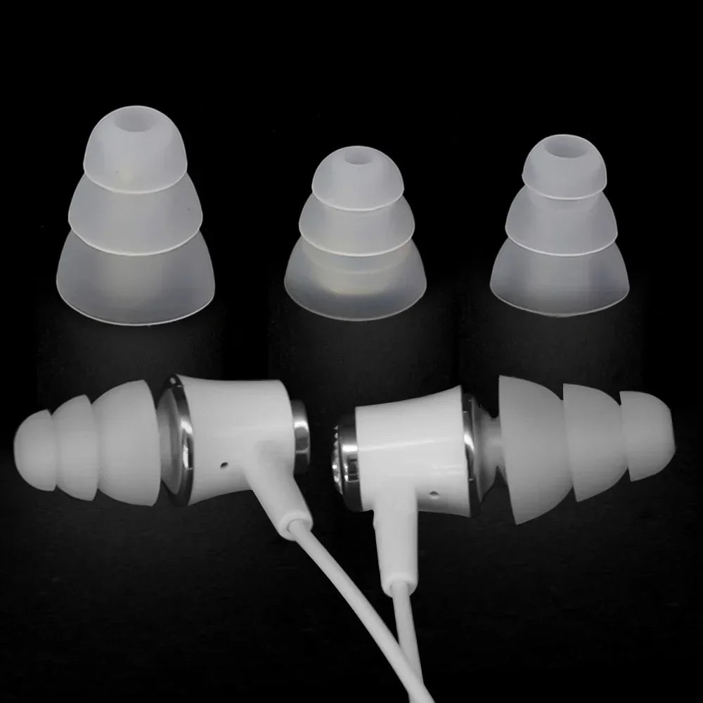 3-Layer Silicone Eartips S/M/L – Anti-Slip Earphone Replacement Caps Earphone Eartips Richie's
