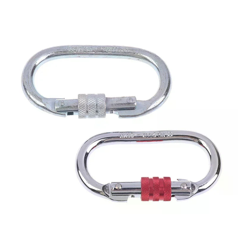 Carbon Steel O-Ring Carabiner 25KN Climbing Safety Lock Buckle Climbing Carabiner Richie's