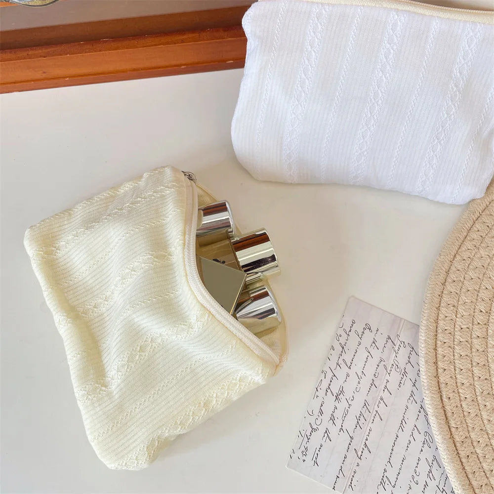 Stripe Mini Cosmetic Pouch – Cute Makeup & Coin Organizer Bag Cosmetic Organizer Pouch Richie's