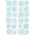 Christmas Snowflake Electrostatic Wall Stickers – Green & Silver Christmas Wall Stickers Richie's