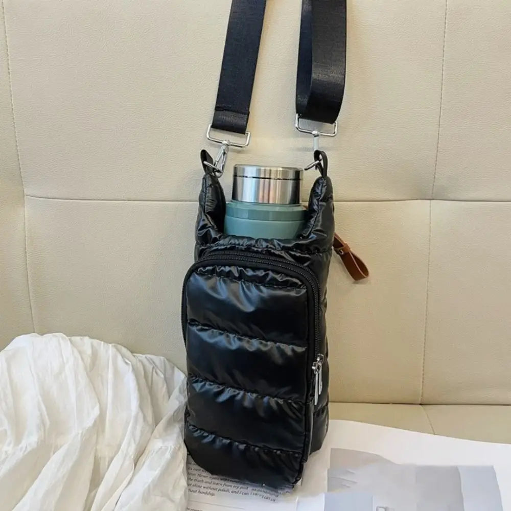 Insulated Water Bottle Shoulder Bag – Waterproof PU Sleeve Bottle Shoulder Bag Richie's