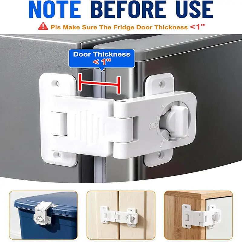Adhesive Keyless Refrigerator Lock – Baby Proof Fridge & Cabinet Child Safety Lock Richie's