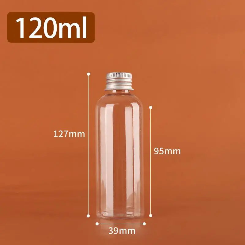 Clear Plastic Bottles with Aluminum Cap – 5ml to 500ml Cosmetic Storage Bottles Richie's A11