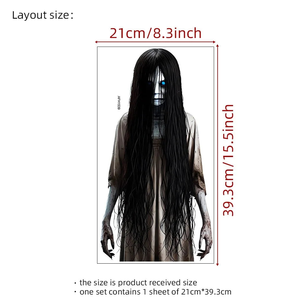 Halloween Broken Window PVC Wall Sticker – Easy Apply Decal Halloween Wall Decal Richie's 1pc