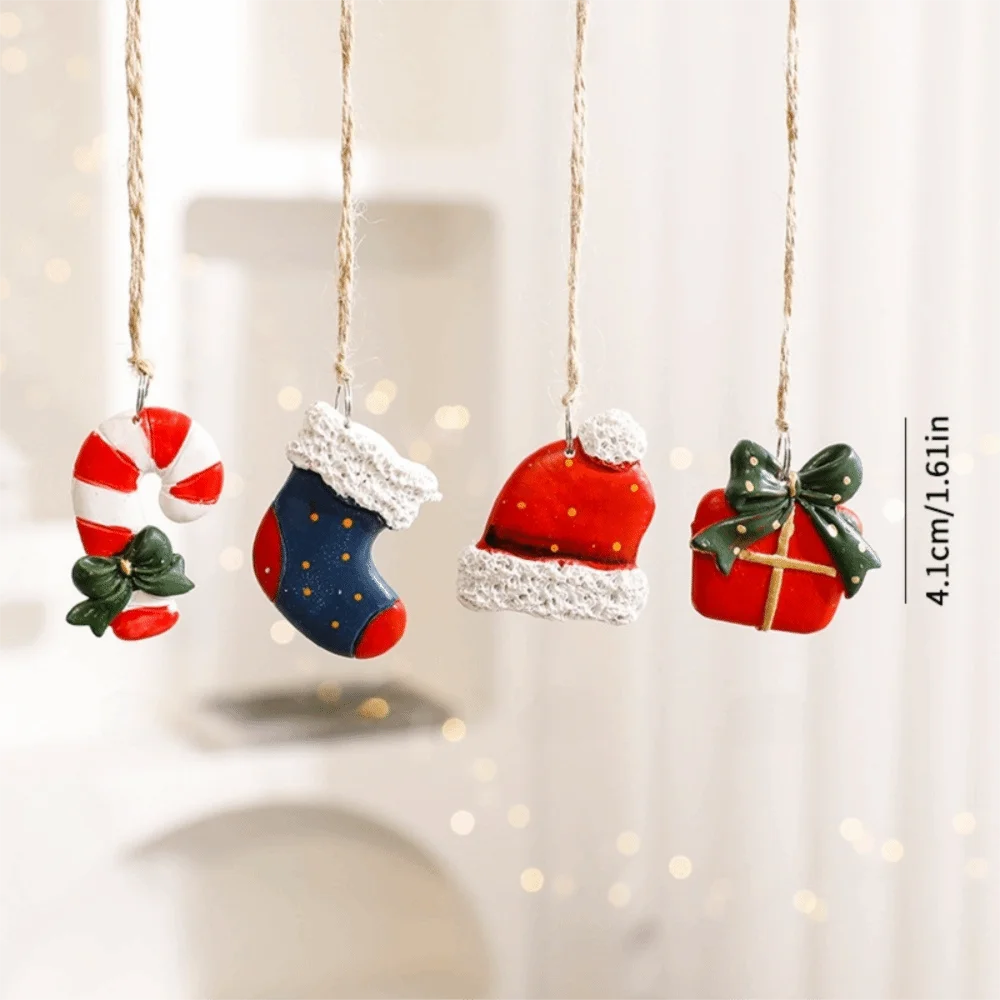 Resin Christmas Tree Ornaments – Santa & Snowman Pendants Christmas Ornaments Richie's 01