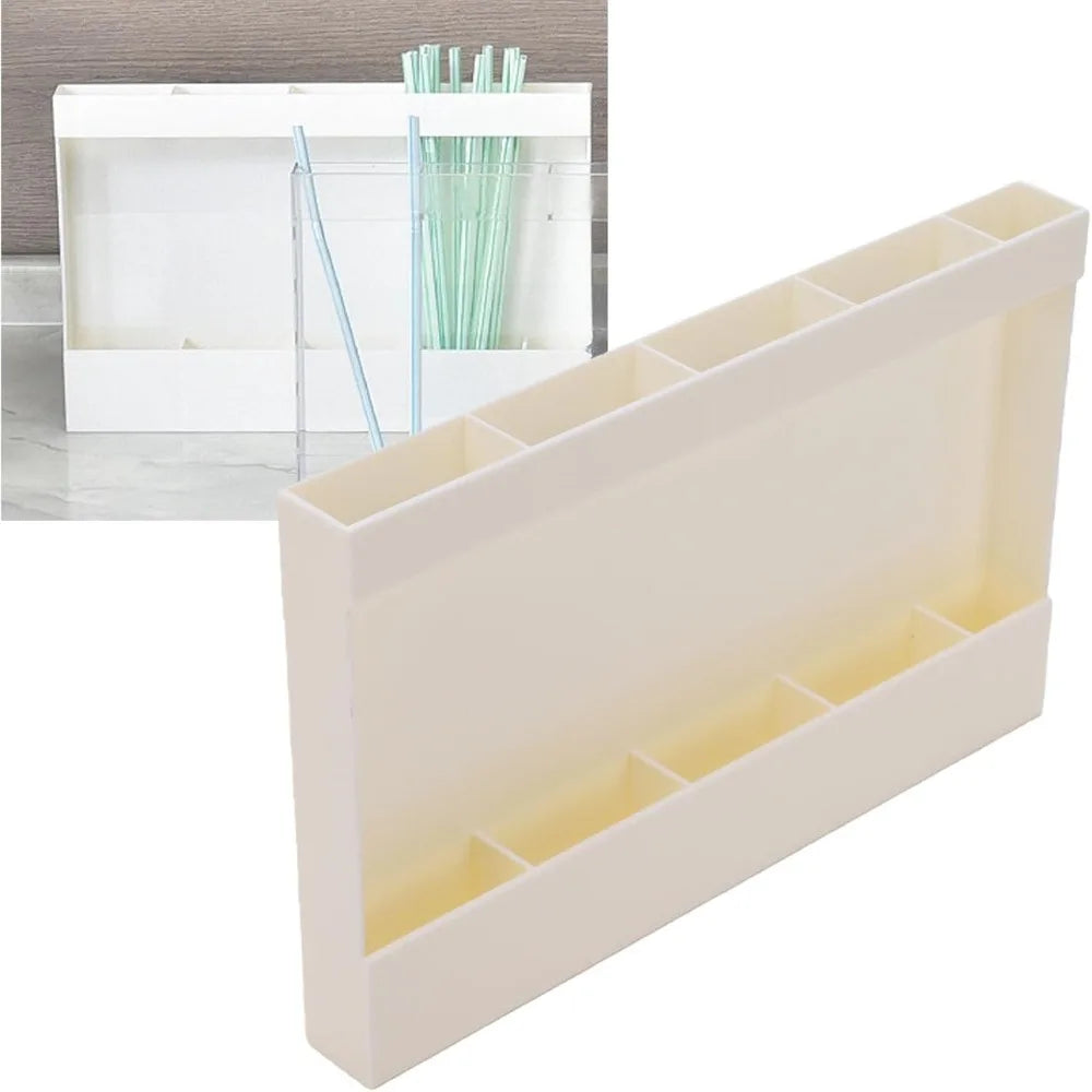 Wall Mount Plastic Straw Holder & Kitchen Organizer Rack Kitchen Organizer Rack Richie's