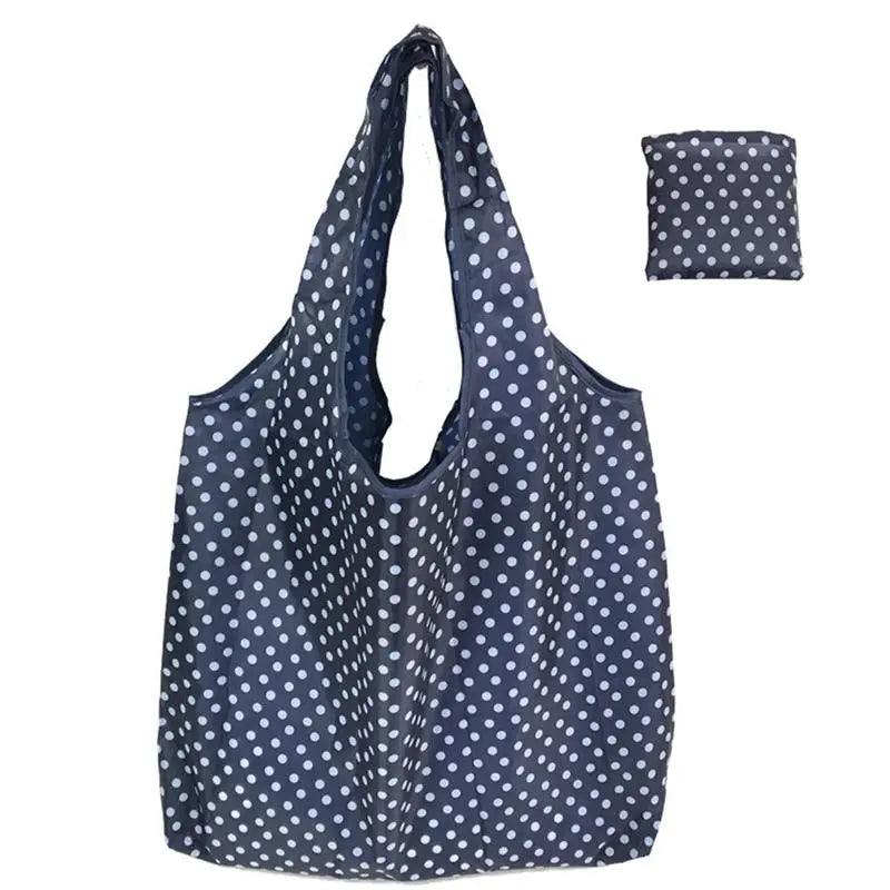 Reusable Foldable Tote Bag – Large Eco Grocery Shopping Bag Reusable Tote Bag Richie's Dot color