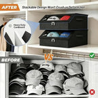24-Cap Hat Storage Box | Clear Window Stackable Organizer Hat Storage Organizer Richie's